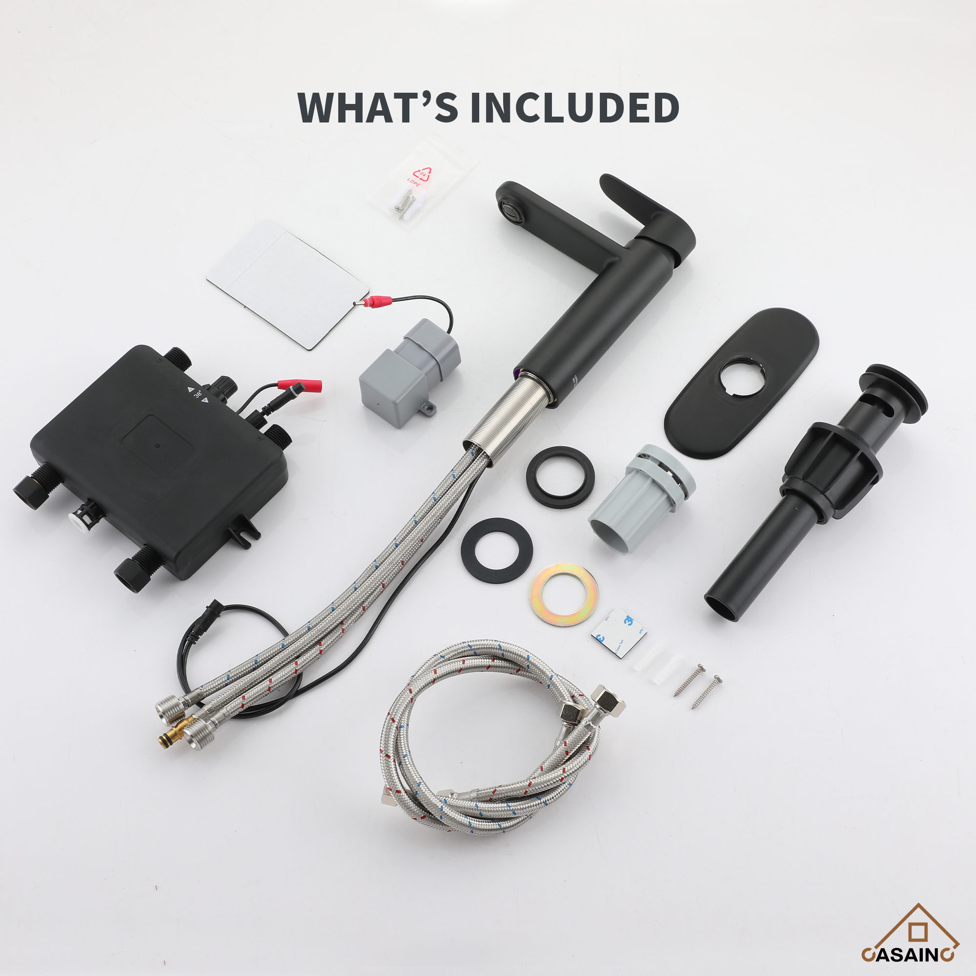 Dual-Control Sensor Bathroom Sink Faucet Smart Basin Faucet