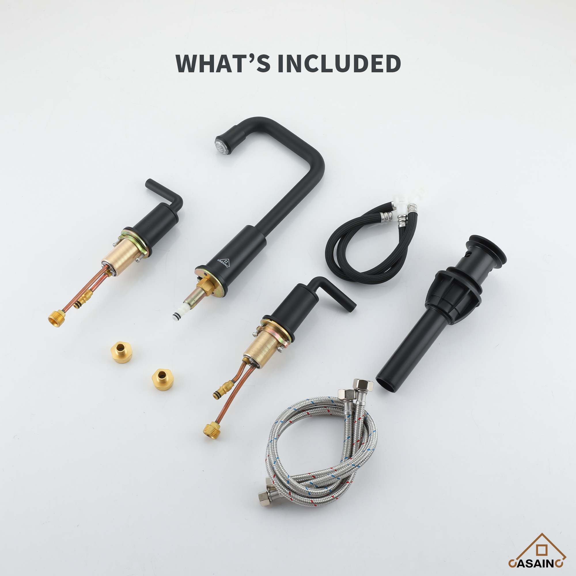 8-Inch Bathroom Sink Faucet with LED Temperature-Responsive