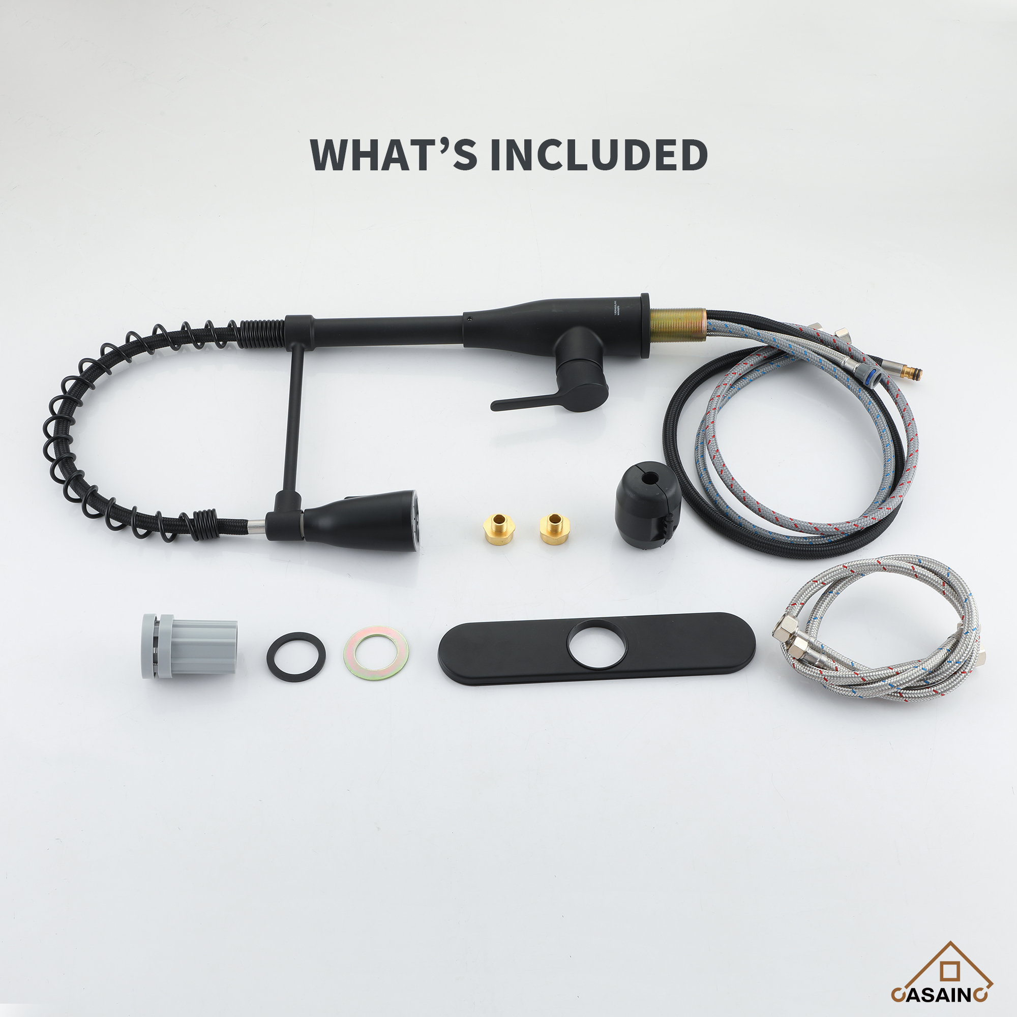 LED Temperature Control Kitchen Faucet with 360° Swivel and Magnetic Pull-Out Head