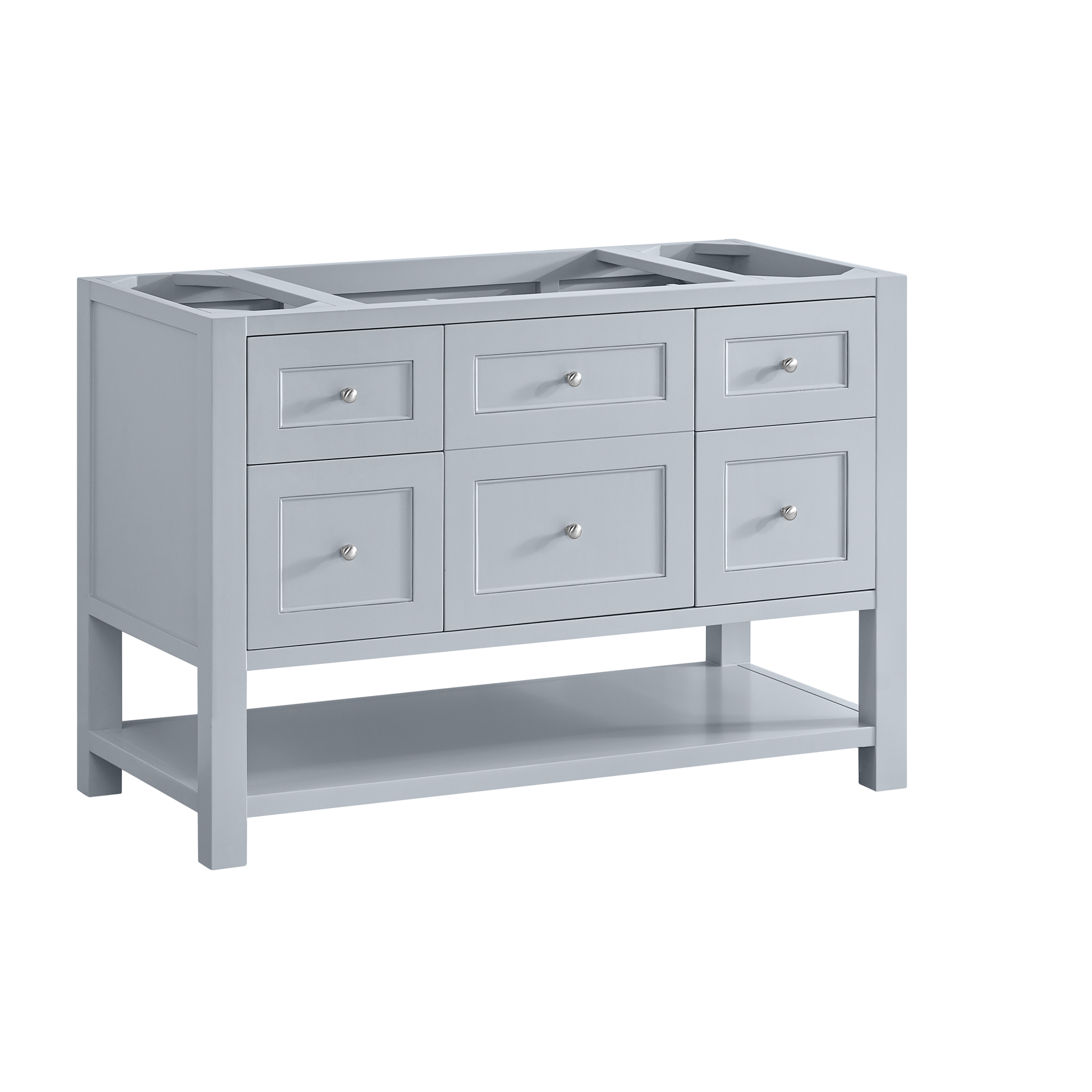 James Martin Breckenridge 48" Single Door Vanity Cabinet with Built in USB/120V Power Outlet, Serenity Blue