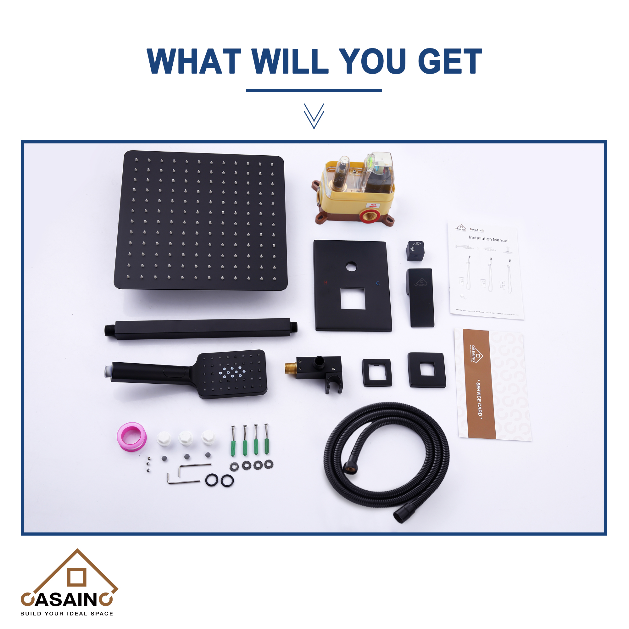 10"/12" Rain Shower Systems With Handheld & Pressure Balanced Valve