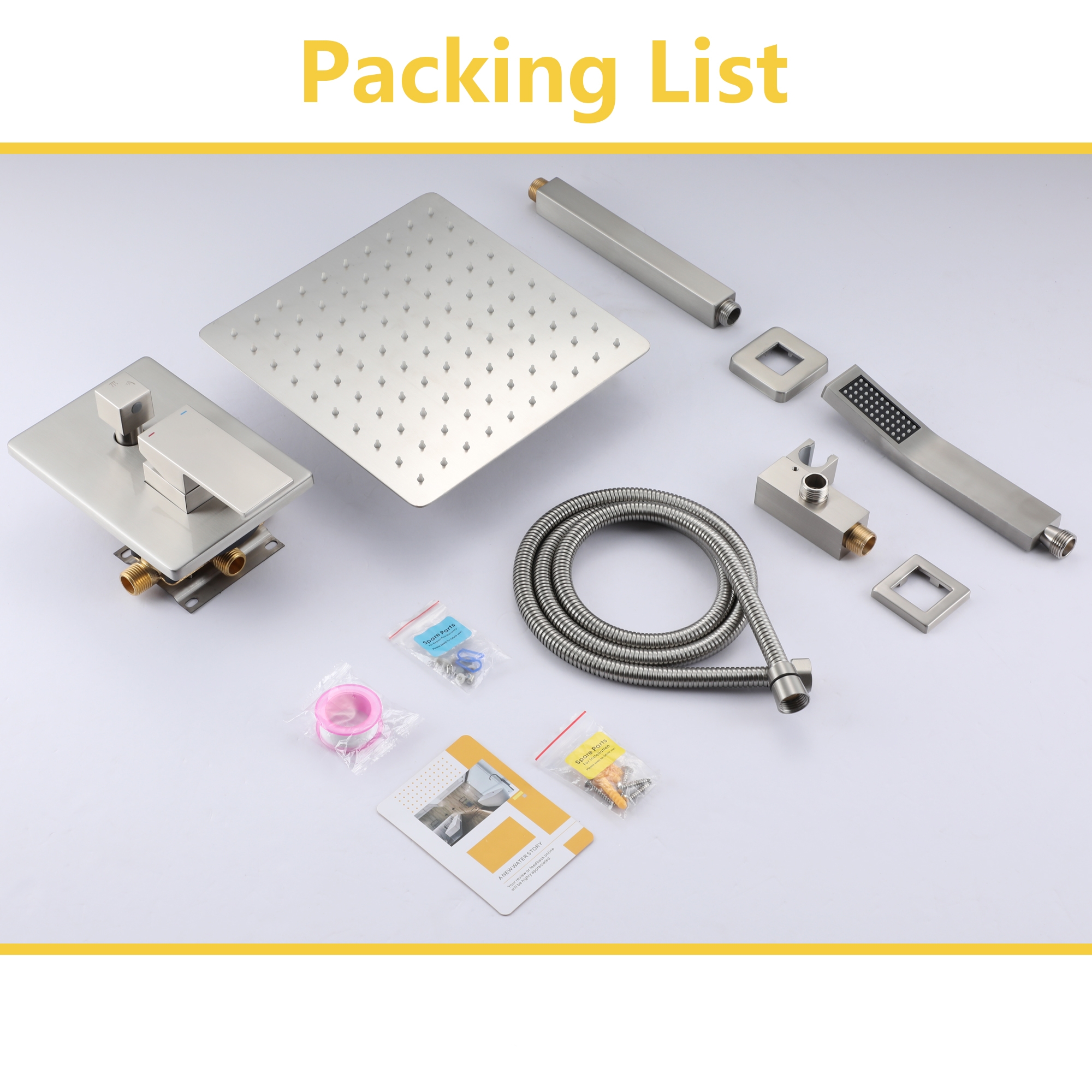 10-inch Ceiling-Mount 2-Function Shower System with Hand Shower