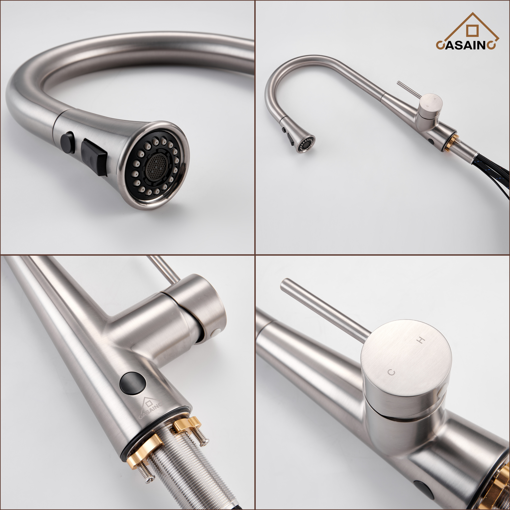 Single Handle Pull Down Sprayer Kitchen Faucet with Touchless Sensor,Dual Function