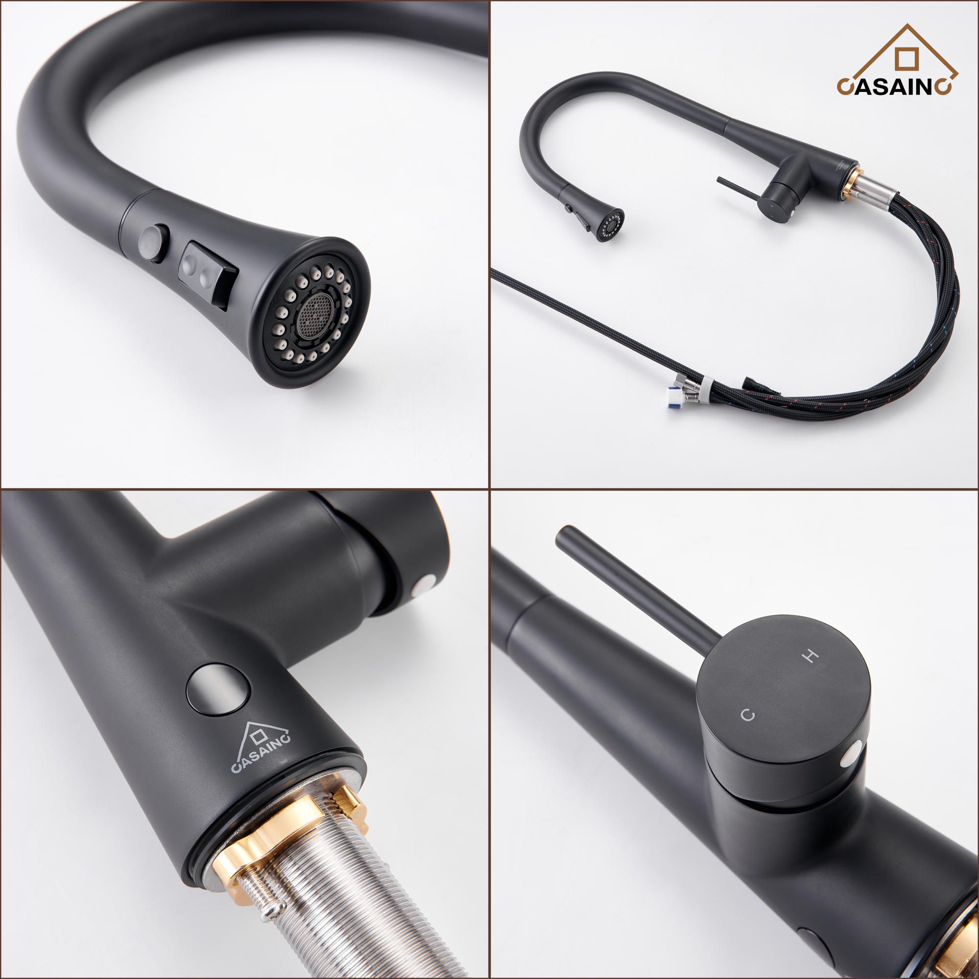 Single Handle Pull Down Sprayer Kitchen Faucet with Touchless Sensor,Dual Function