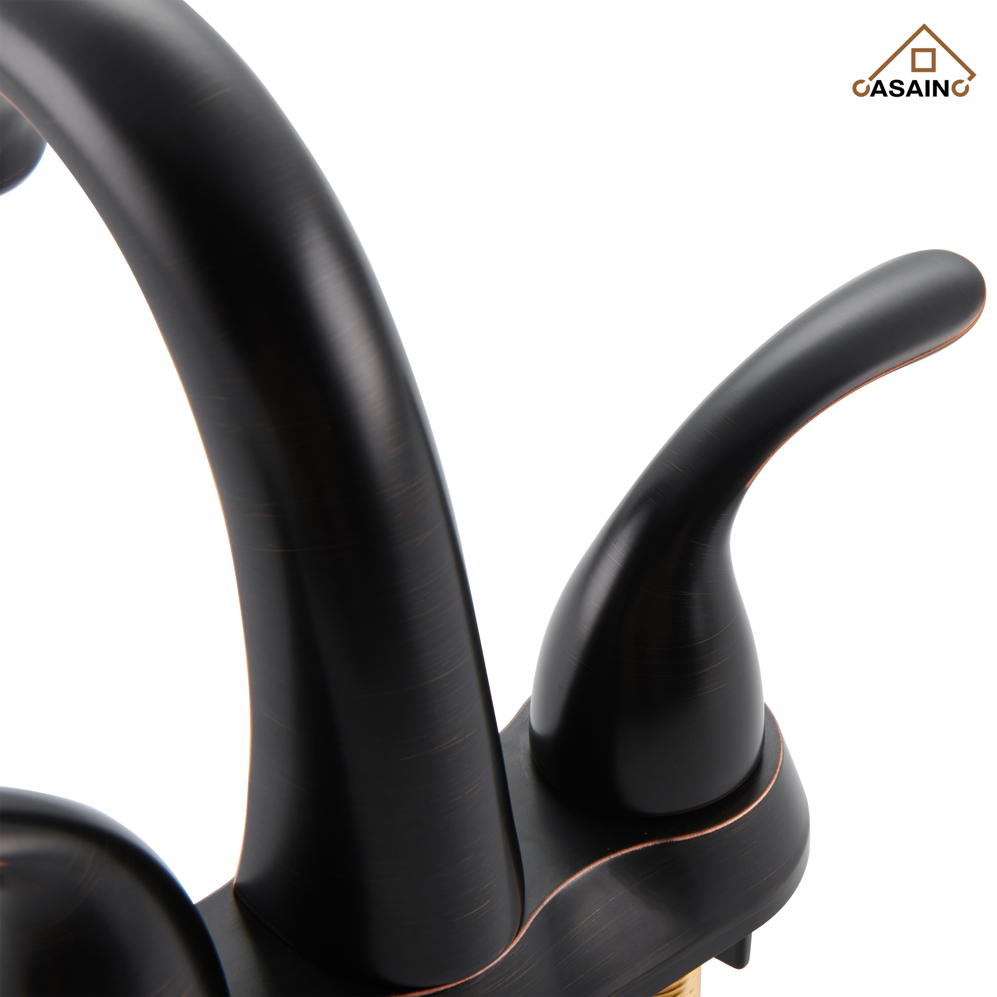 Casainc 4 Inch 2-Handle Centerset Bathroom Sink Faucet for 2-hole Centerset Sink Faucet