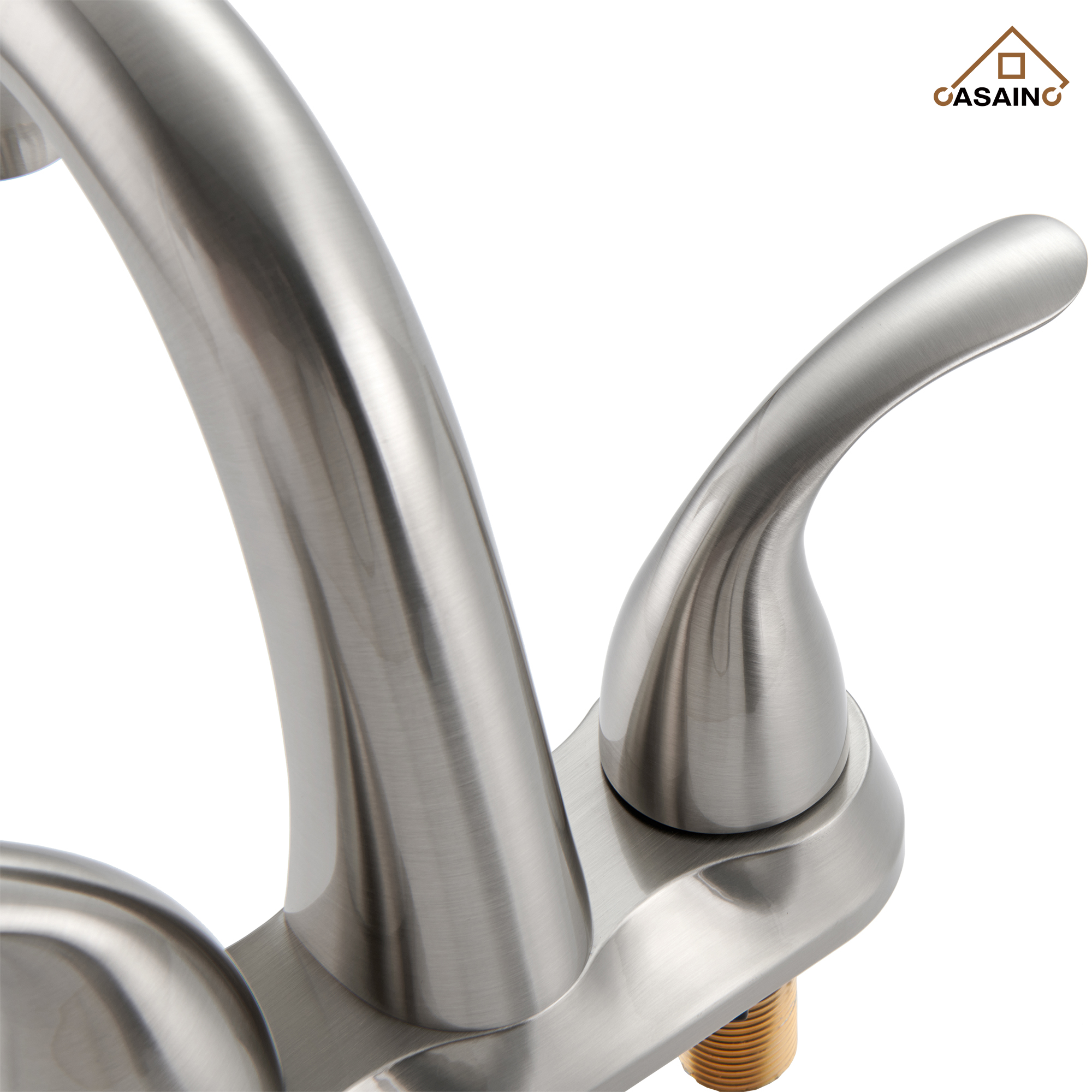 Casainc 4 Inch 2-Handle Centerset Bathroom Sink Faucet for 2-hole Centerset Sink Faucet