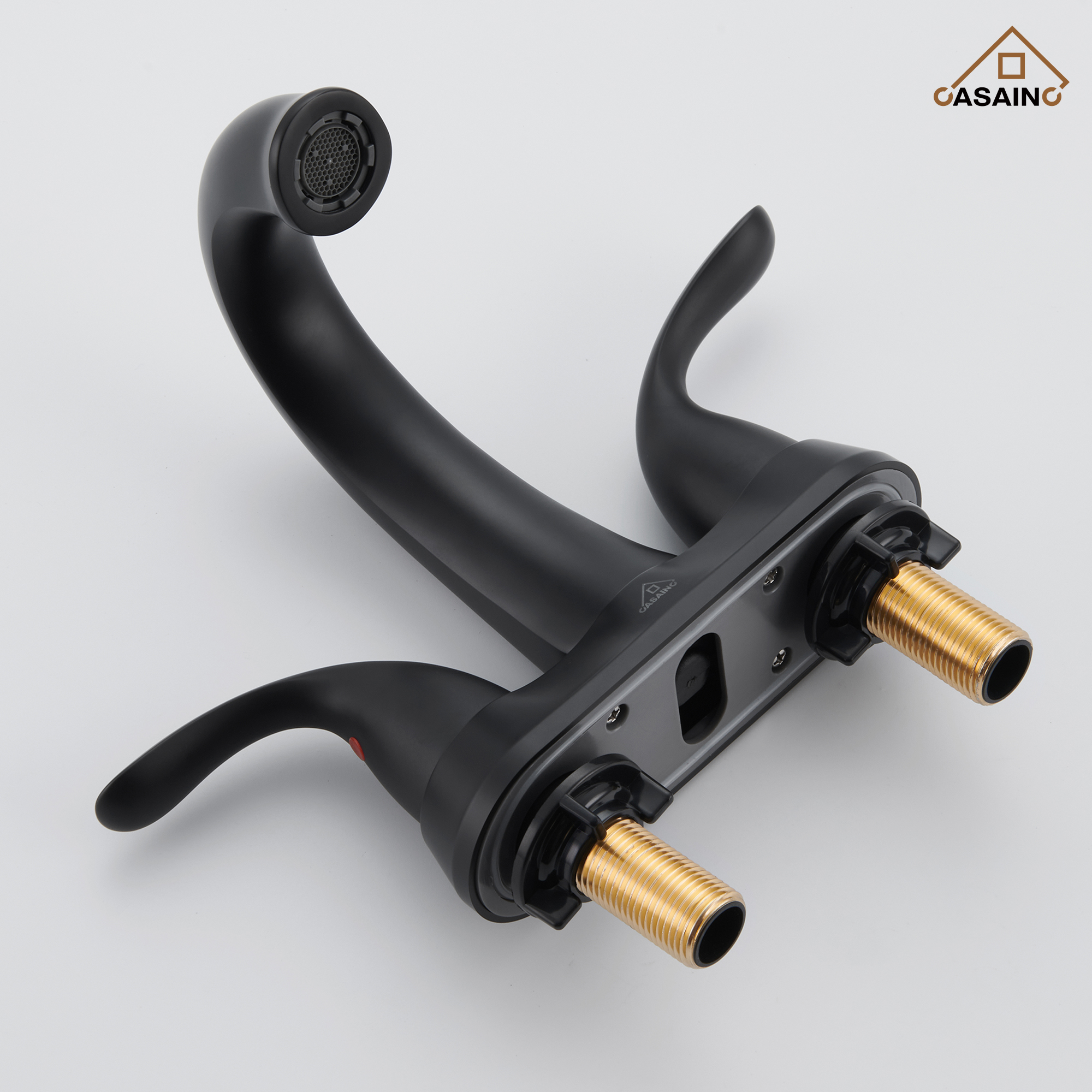 Casainc 4 Inch 2-Handle Centerset Bathroom Sink Faucet for 2-hole Centerset Sink Faucet