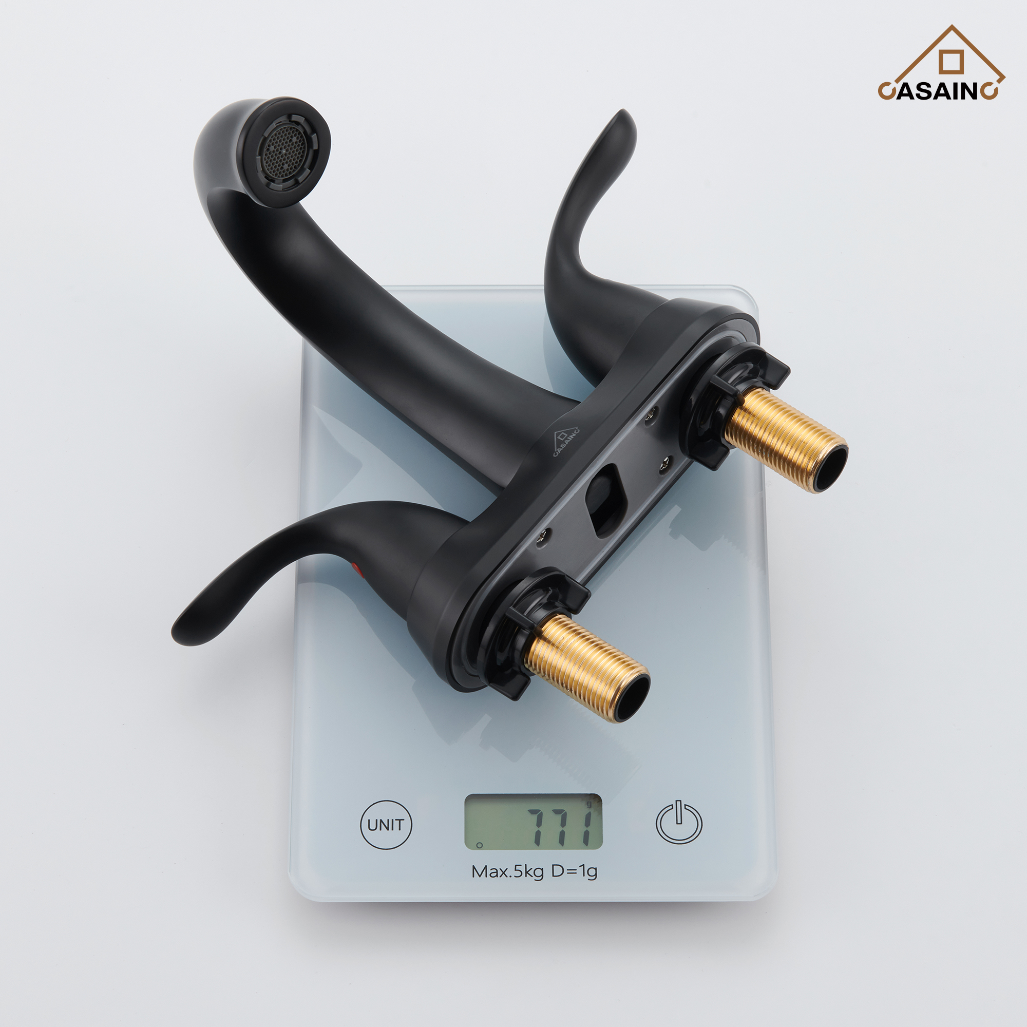 Casainc 4 Inch 2-Handle Centerset Bathroom Sink Faucet for 2-hole Centerset Sink Faucet