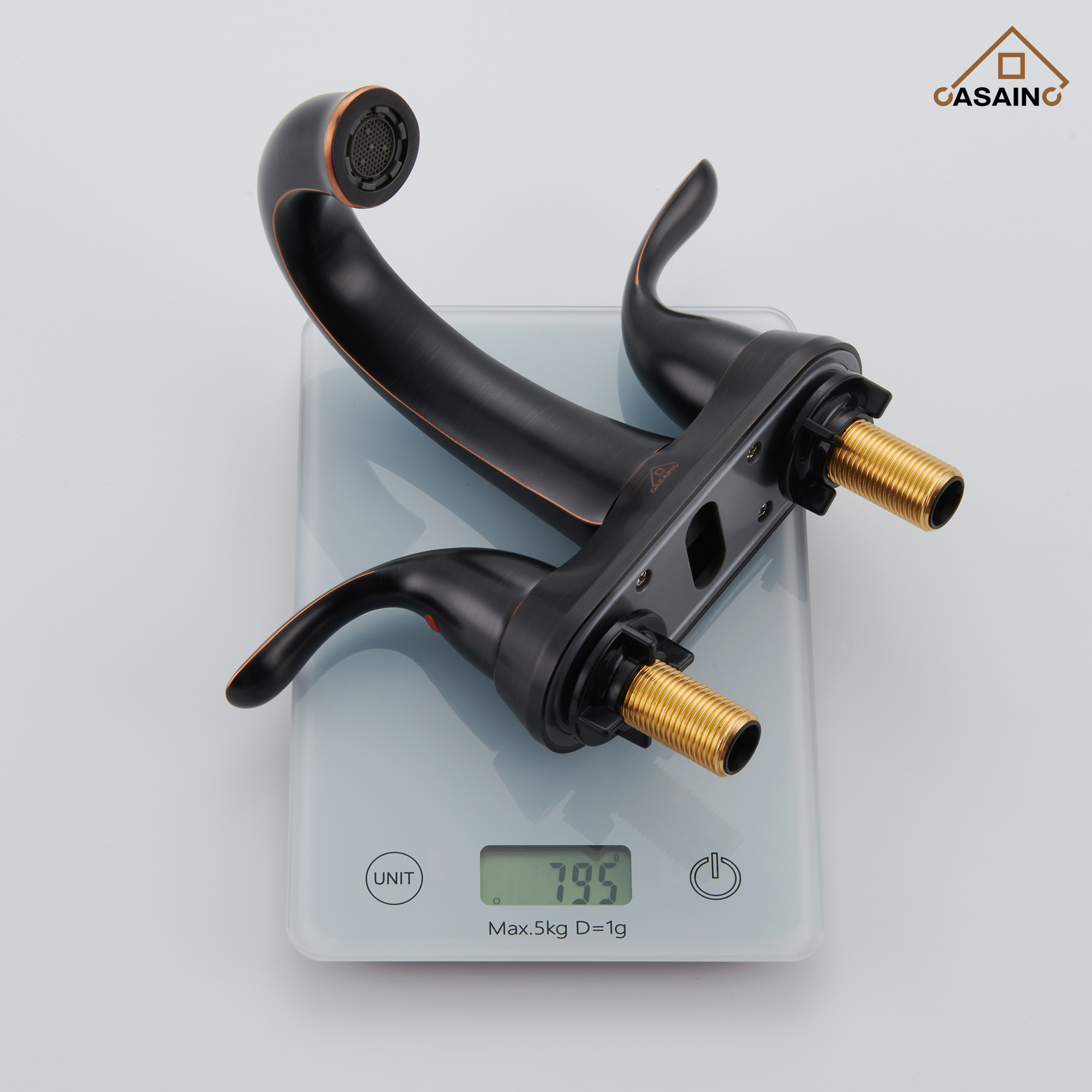 Casainc 4 Inch 2-Handle Centerset Bathroom Sink Faucet for 2-hole Centerset Sink Faucet