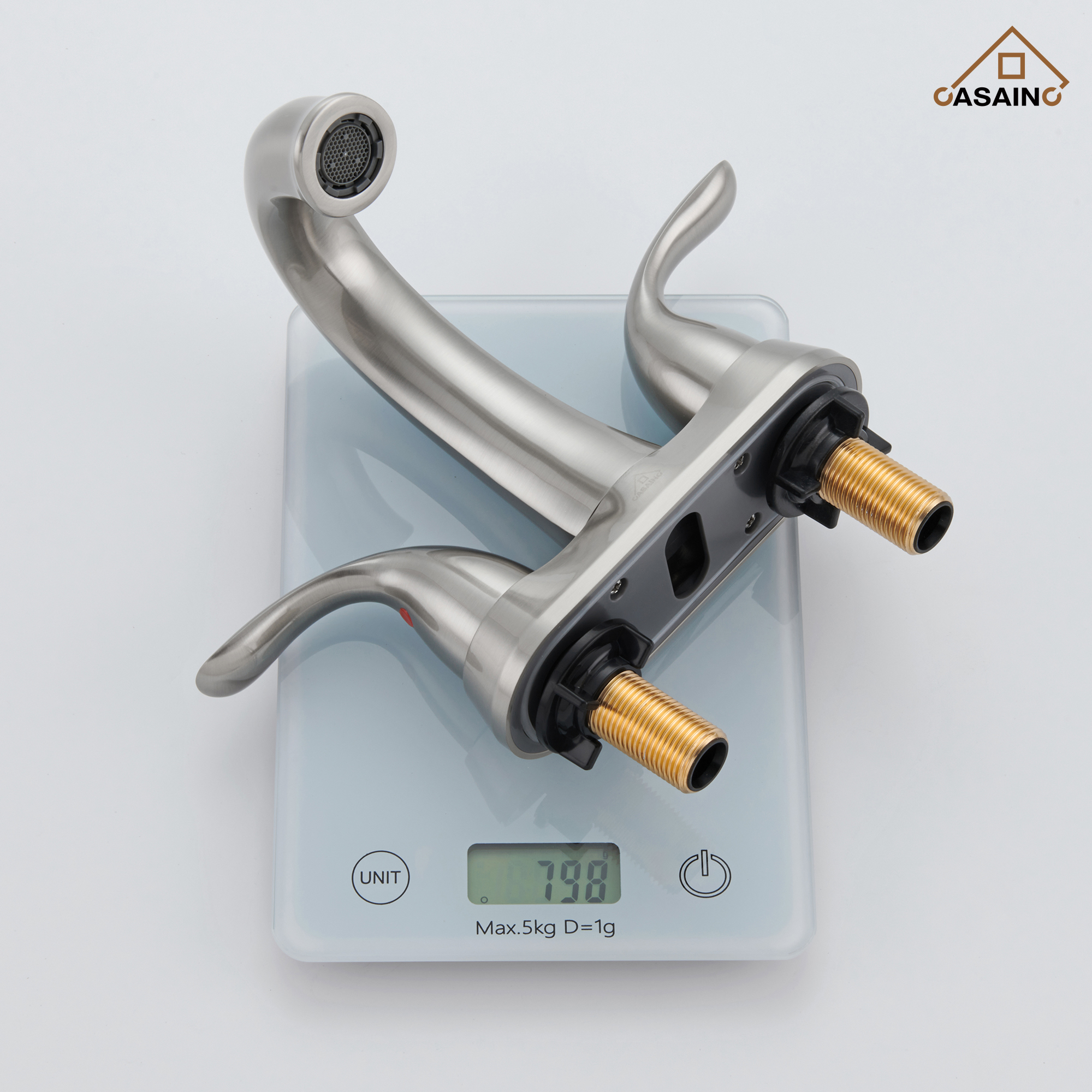 Casainc 4 Inch 2-Handle Centerset Bathroom Sink Faucet for 2-hole Centerset Sink Faucet