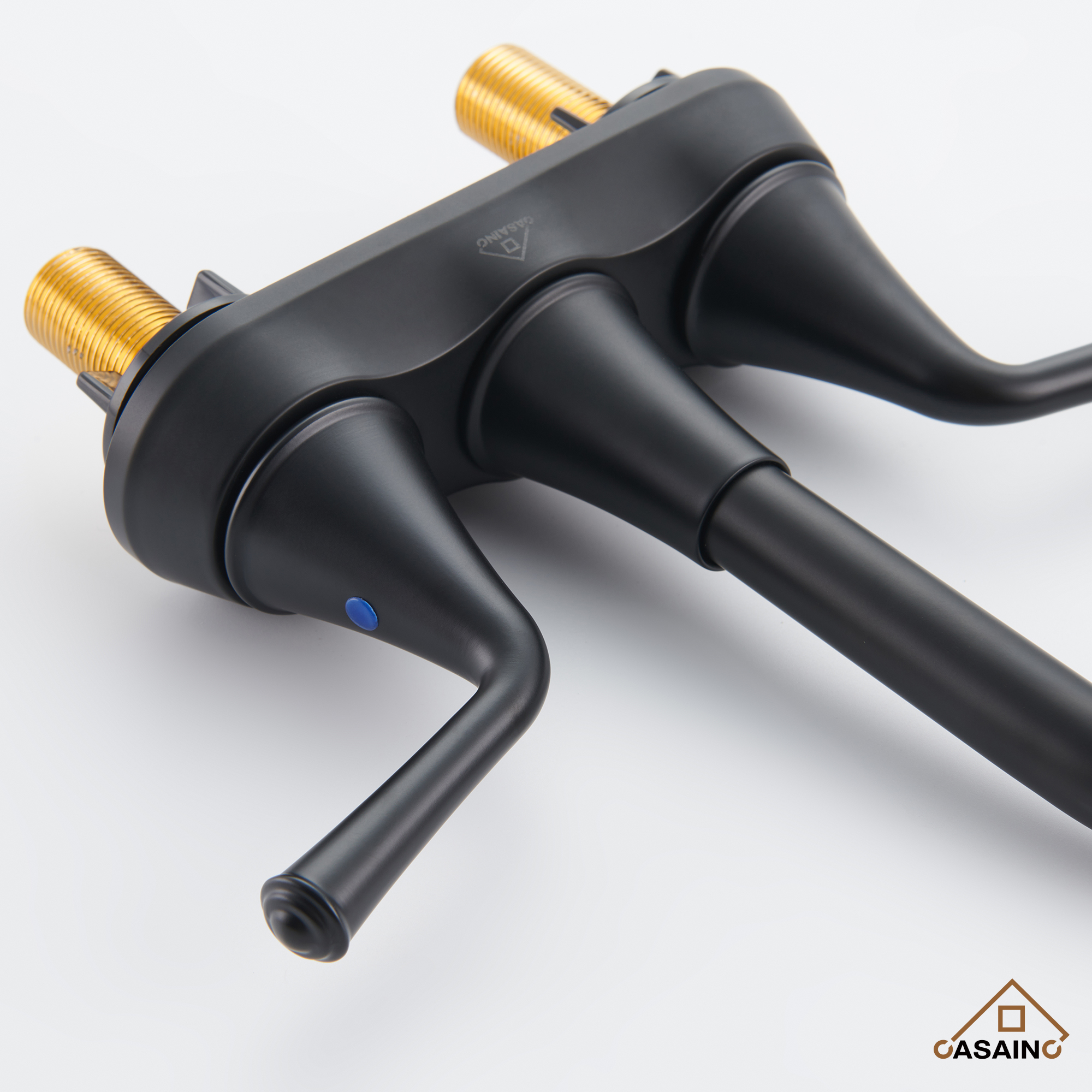 Casainc 4 Inch 2-Handle Centerset Bathroom Faucet for Bathroom Sink Vanity Faucet 360° Swivel Spout