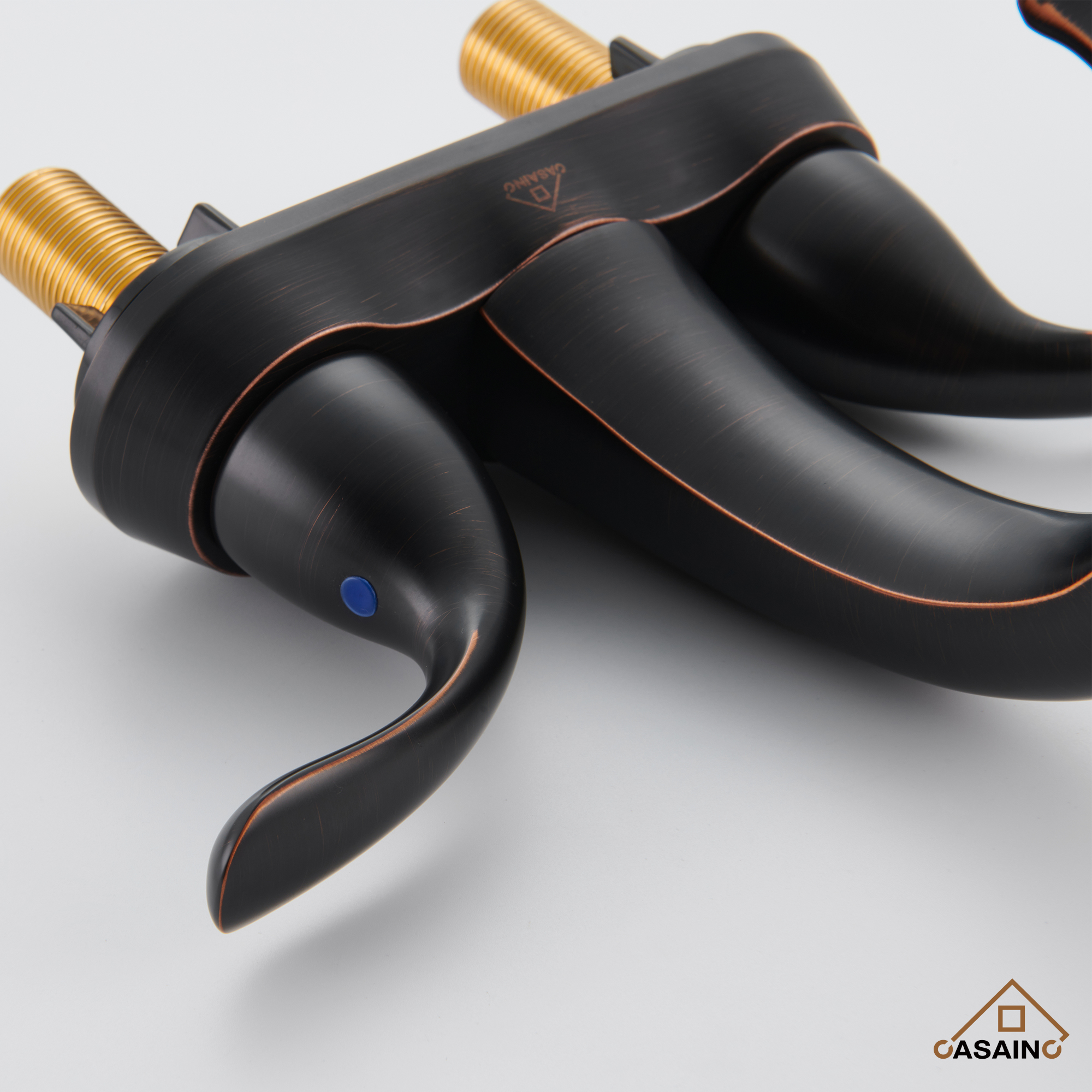 Casainc 4 Inch 2-Handle Centerset Bathroom Sink Faucet for 2-hole Centerset Sink Faucet