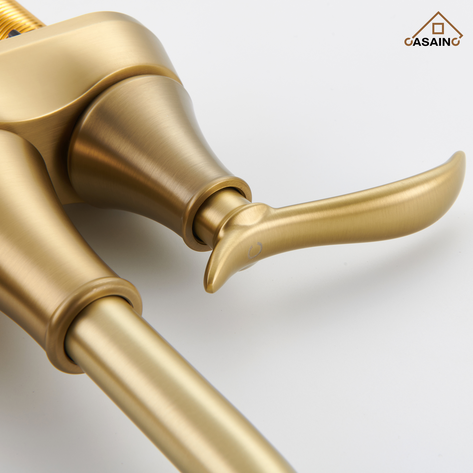 Casainc 2-Handle Centerset Bathroom Faucet for Bathroom Sink Vanity Faucet 360° Swivel Spout