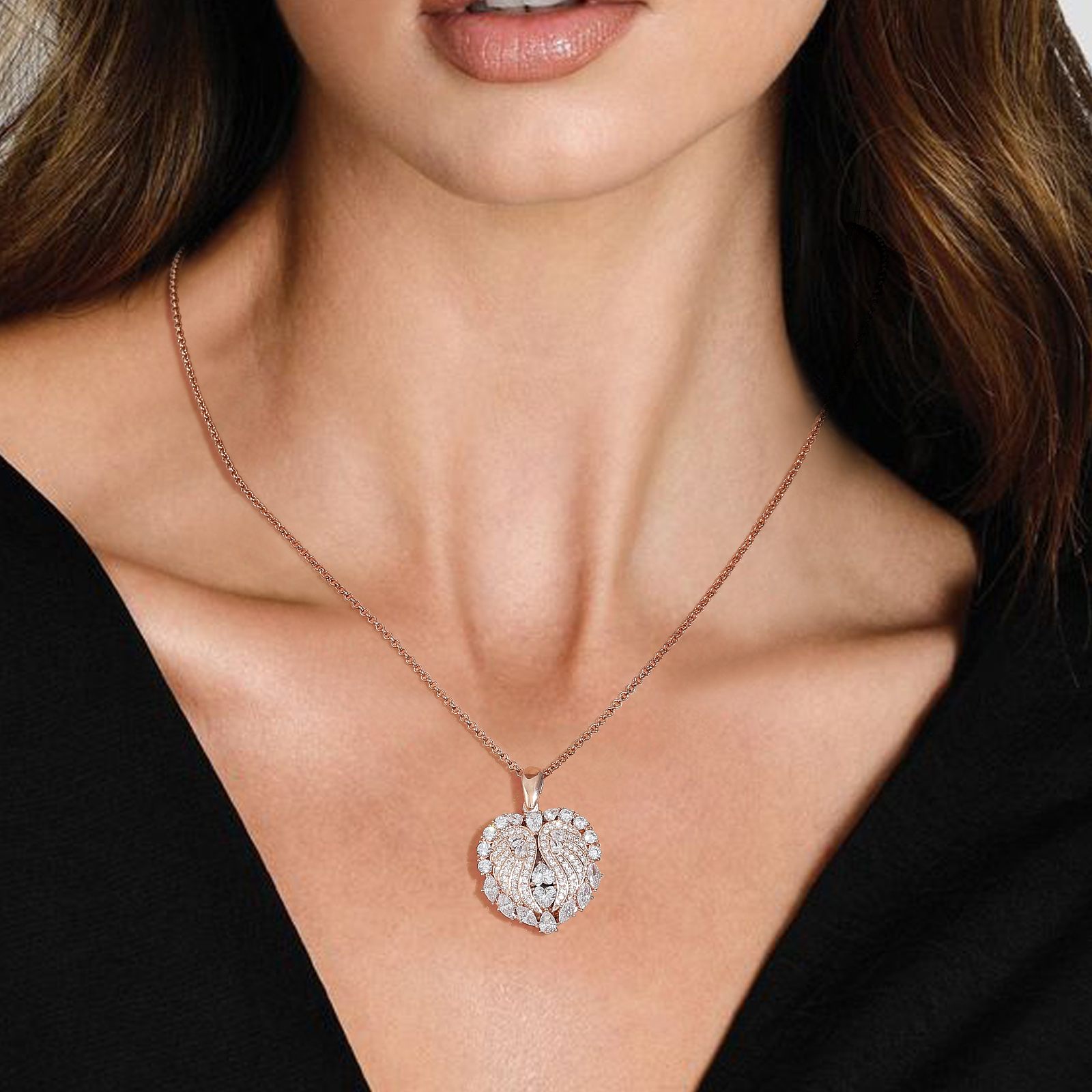 Openable Customizable Heart Picture Necklace