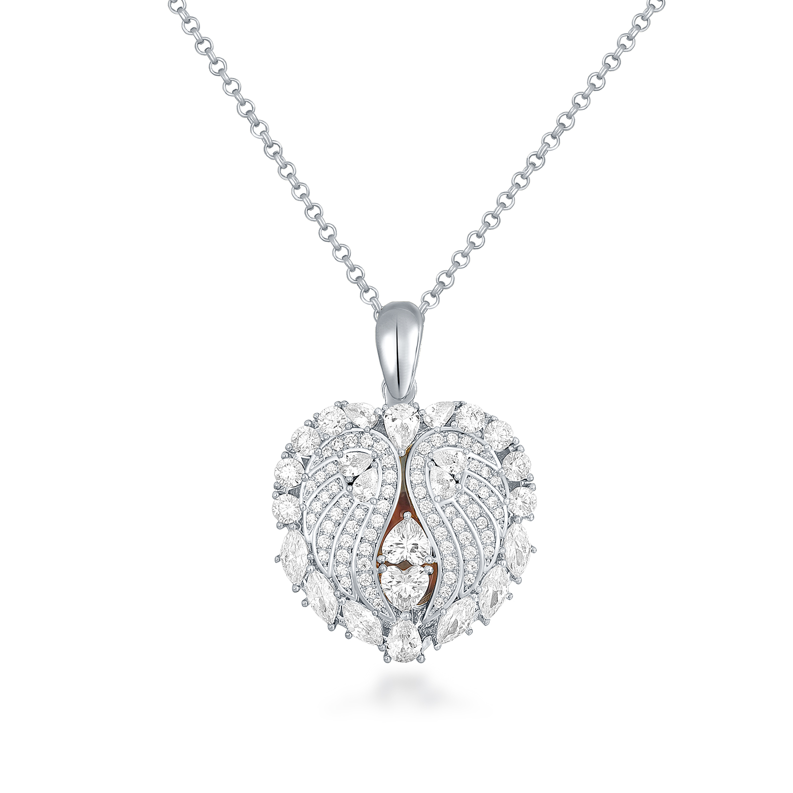 Openable Customizable Heart Picture Necklace