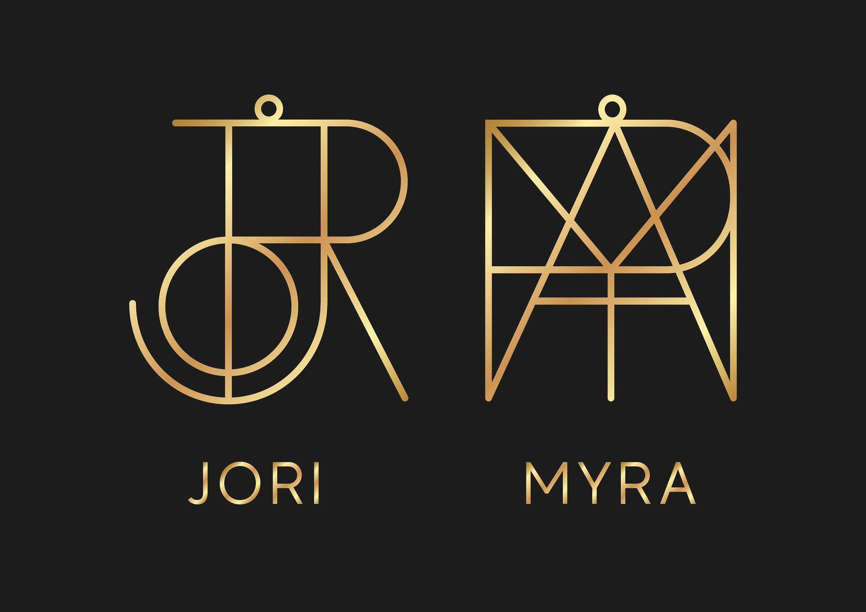 Minimal Abstract Custom Name Logo Necklace