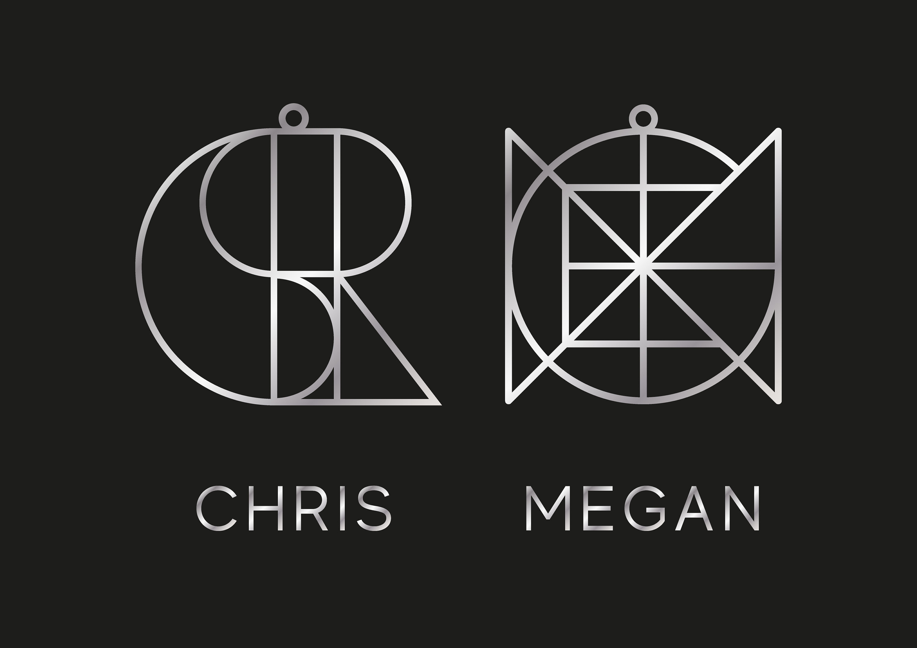 Minimal Abstract Custom Name Logo Necklace