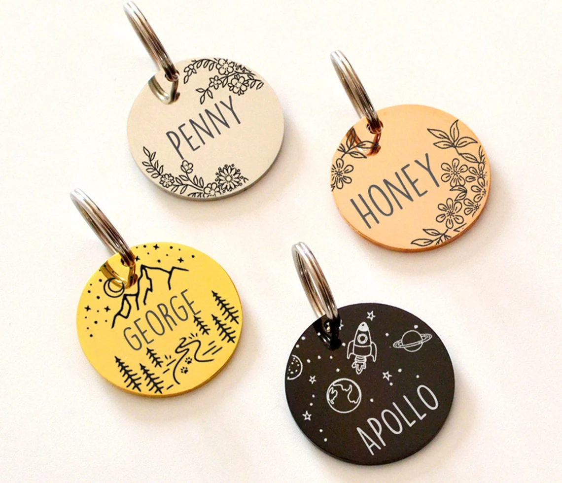 Personalized Dog Name Tag ID 