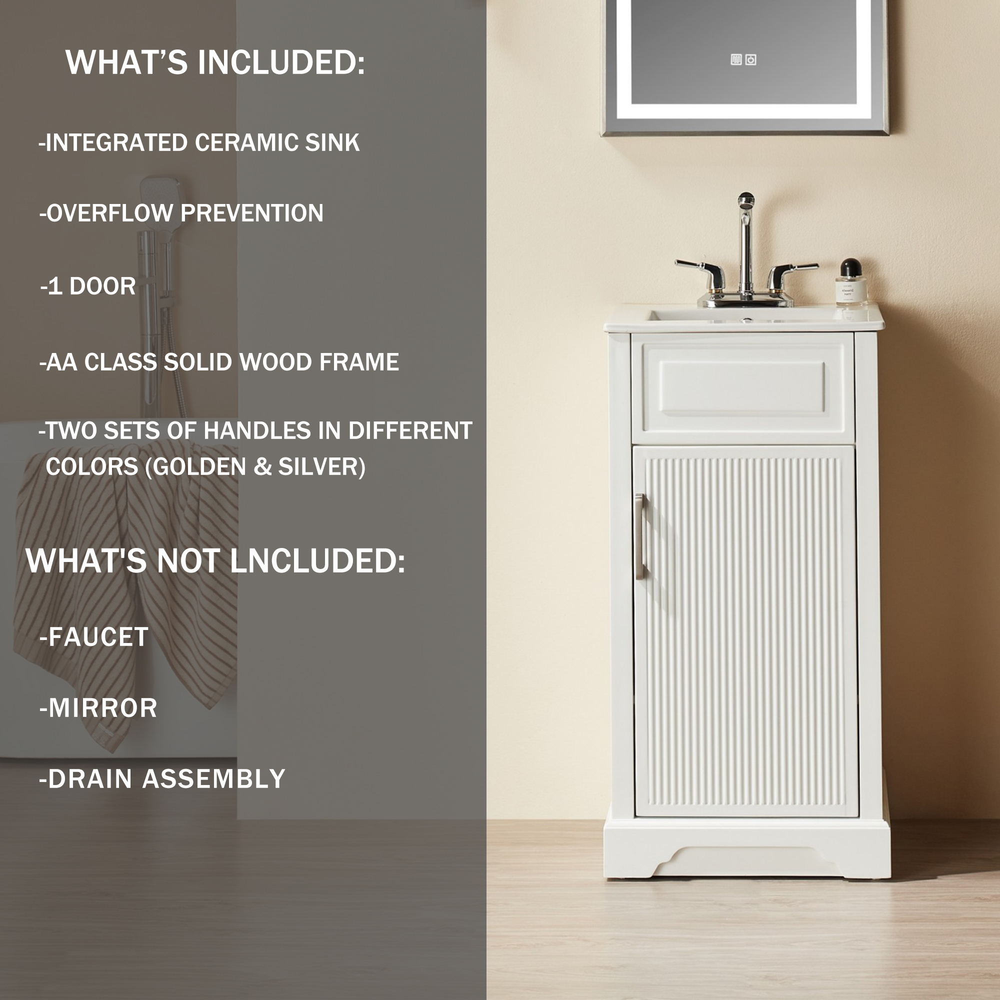 Bathroom Vanity SHP-TUL18119W