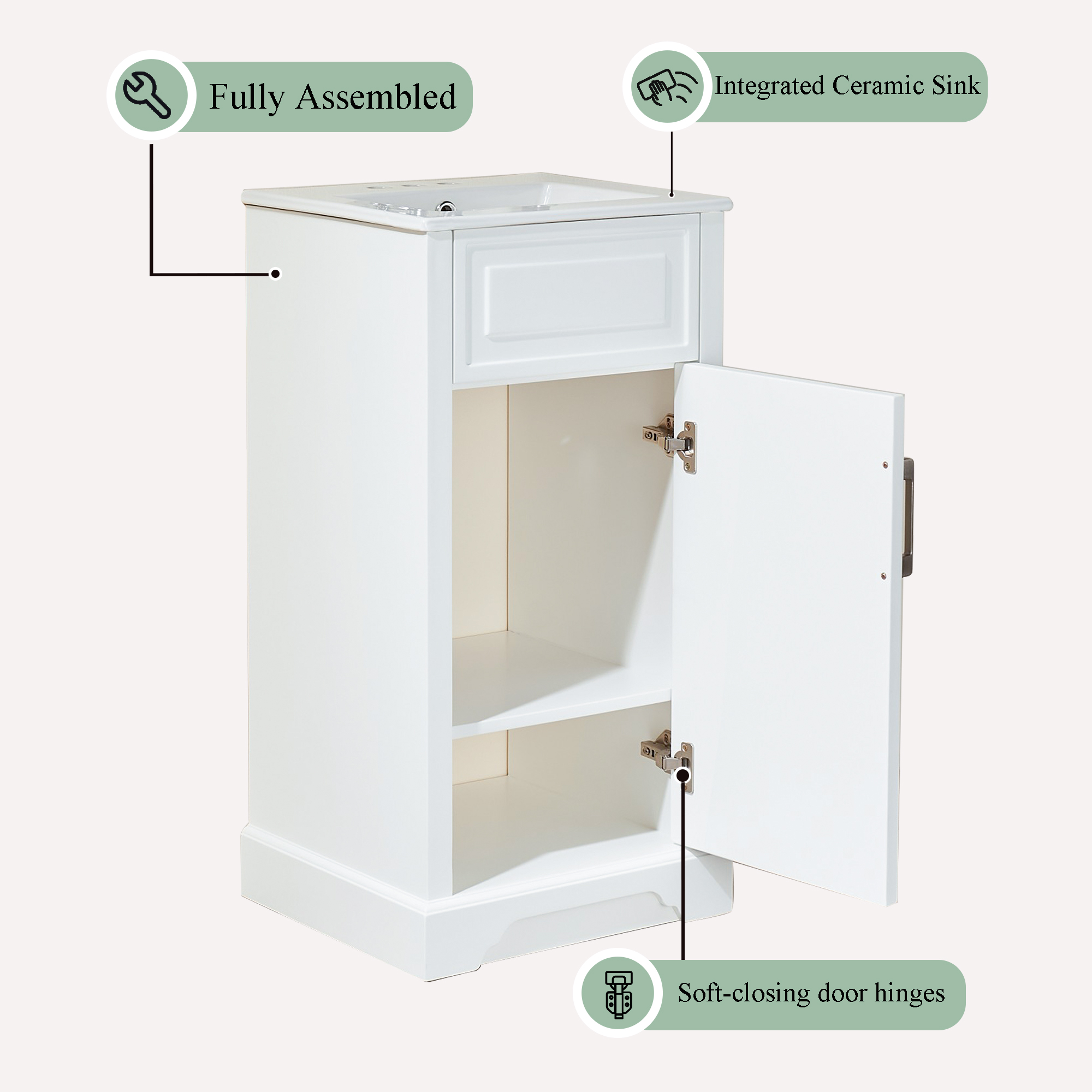 Bathroom Vanity SHP-TUL18119W