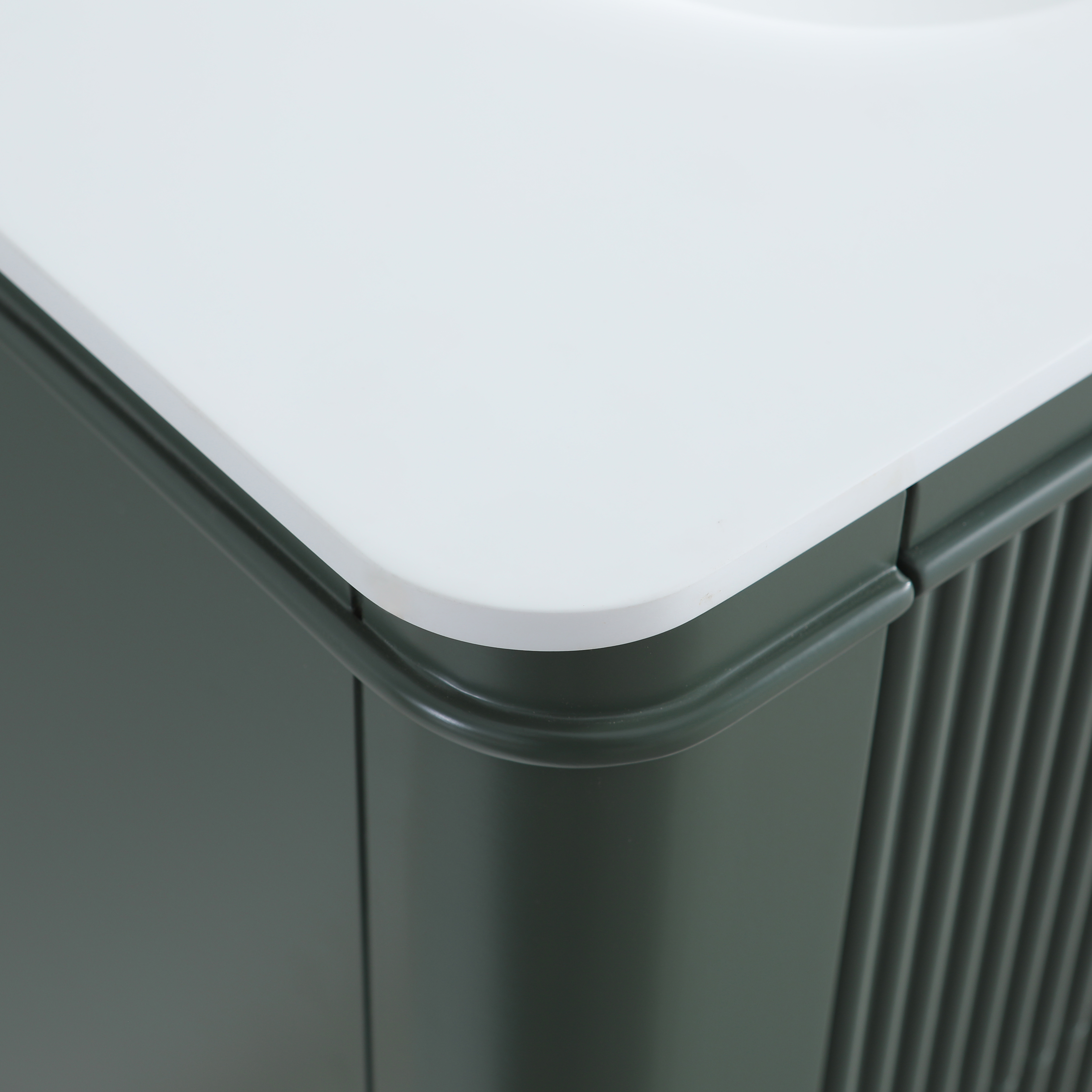 30" Wall Mounted & Floating Single Green Bathroom Vanity with Acrylic Sink 
