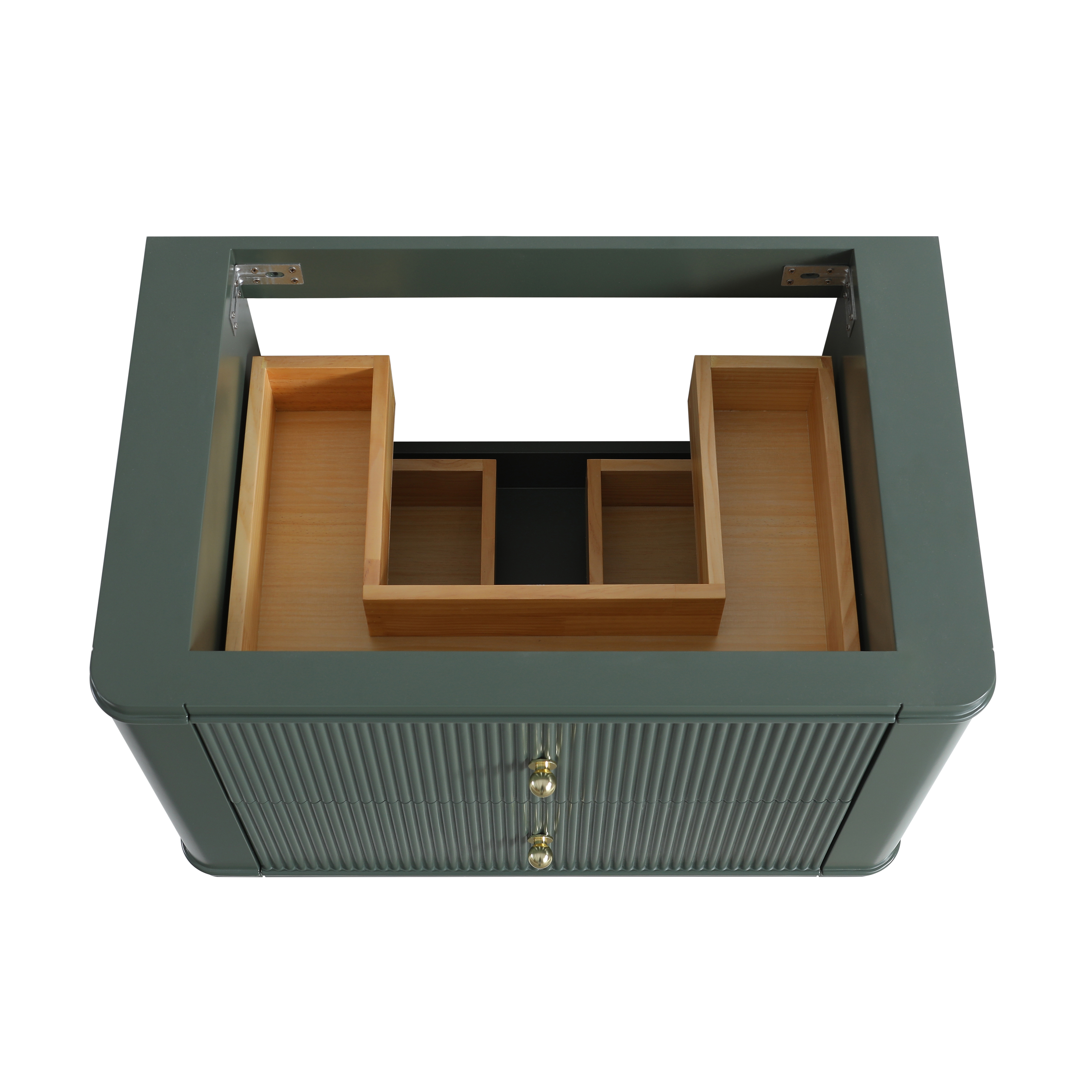 30" Wall Mounted & Floating Single Green Bathroom Vanity with Acrylic Sink 