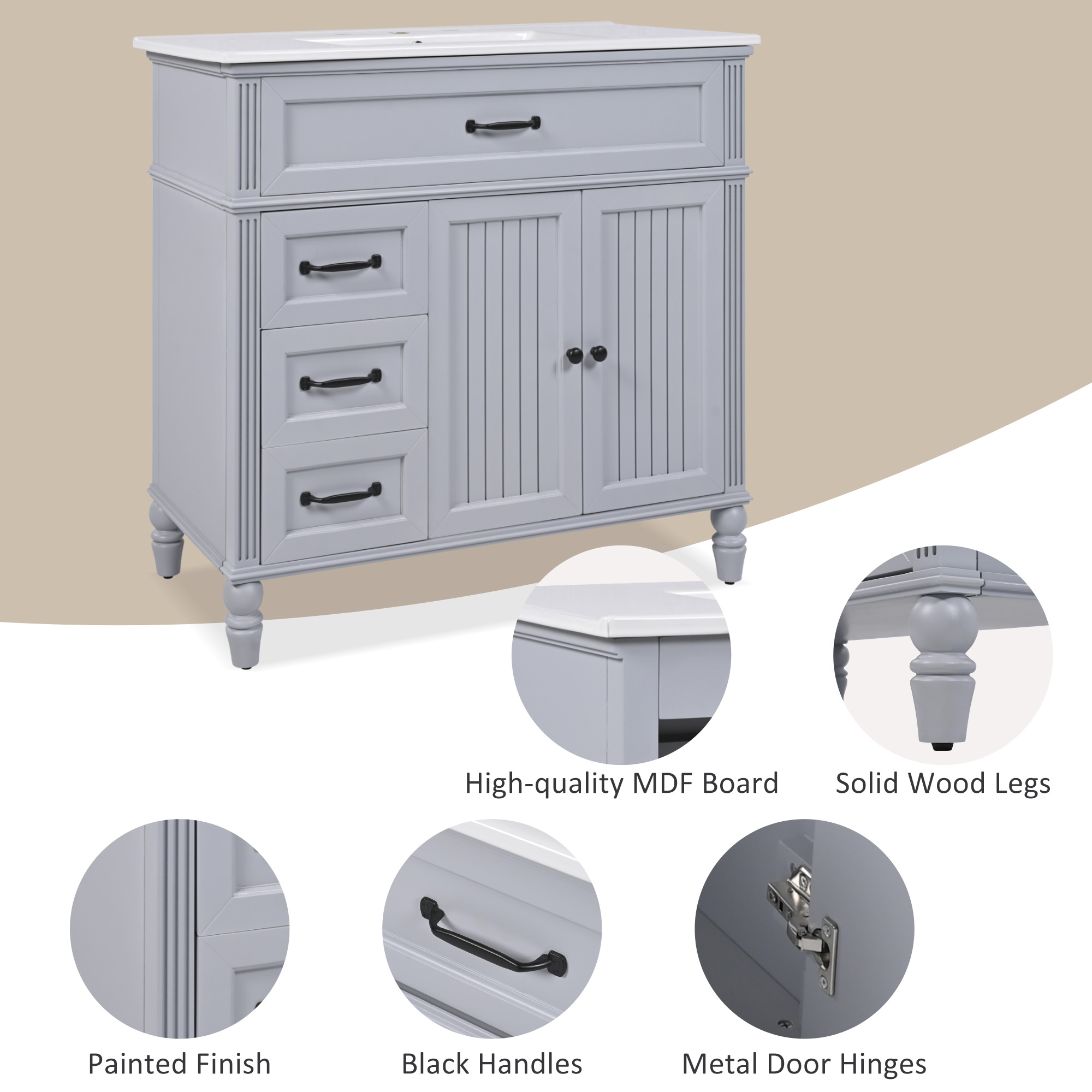Bathroom Vanity GGAR-1001 Free Delivery