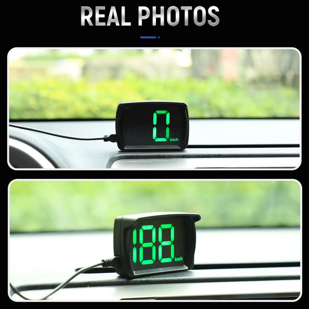 HUD GPS Speedometer Digital Speed Meter Head Up Display for Cars Trucks,USB Cable Install Accurate KMH Speed Updates in 1 KMH