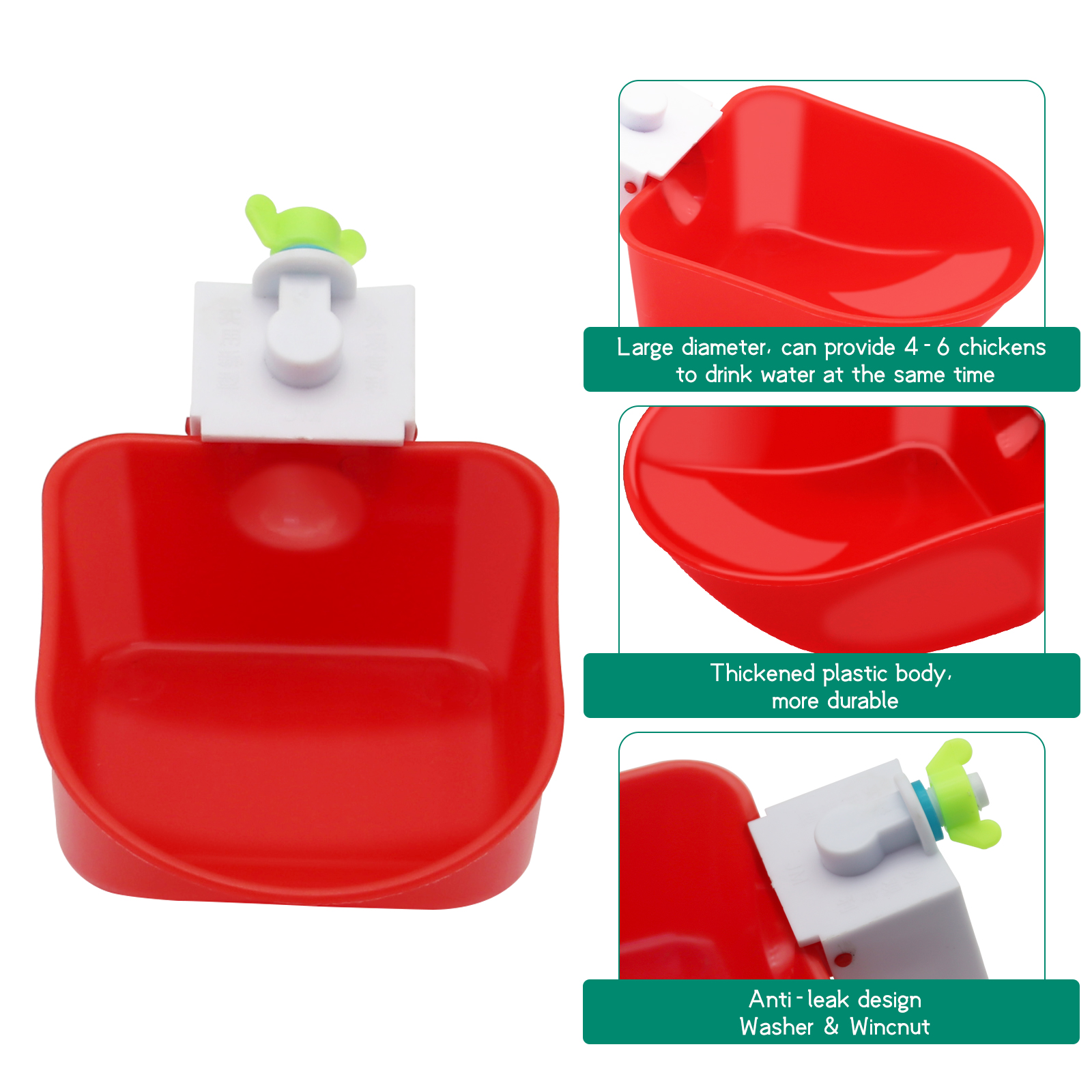 Automatic Goose Duck Drinking Chicken Water Bowl Water Cup Water Bowl Farm Poultry Aquer Bowls Drinking Water Dispenser