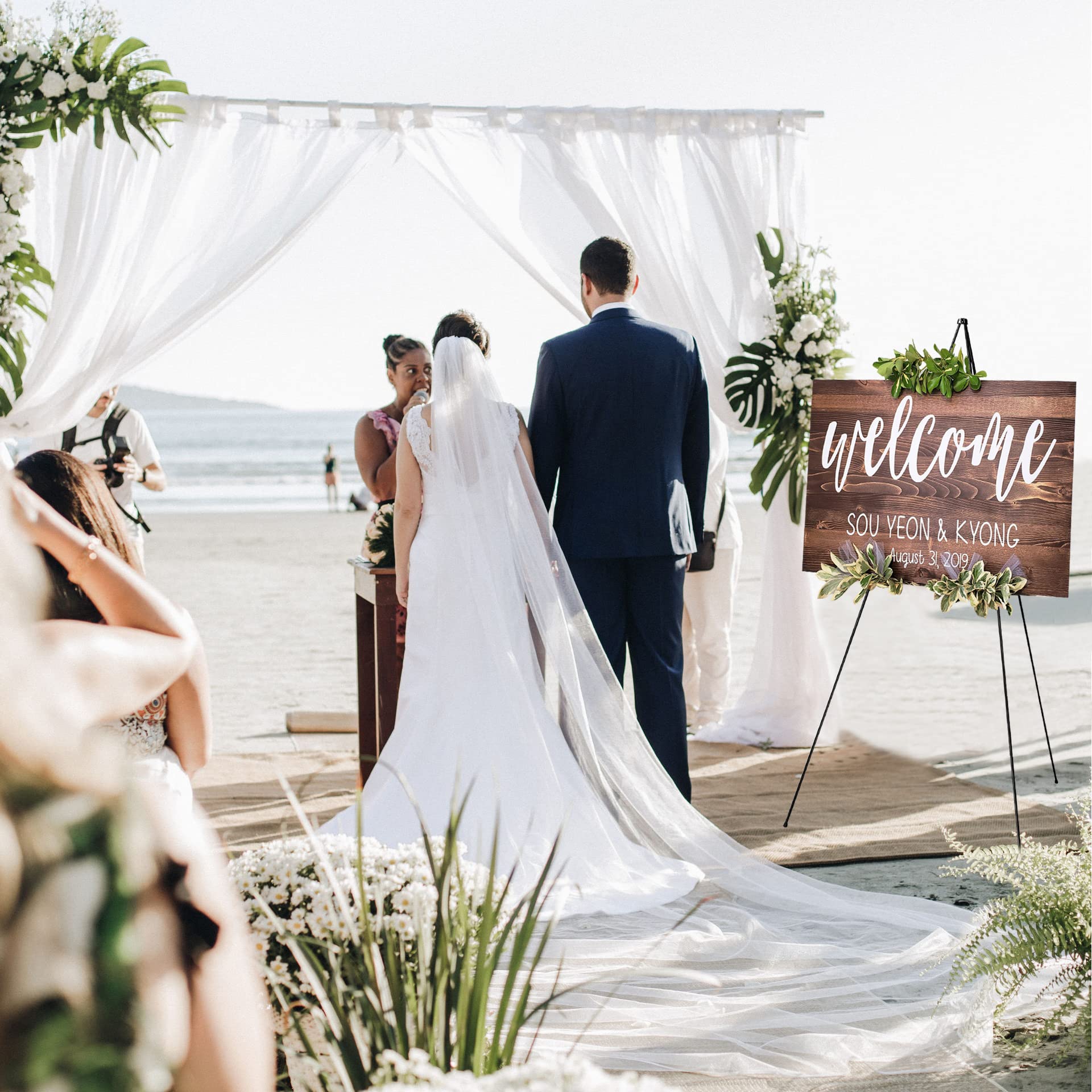 Easel Stand for Display Wedding Sign Poster 160cm Tall Easle Portable Collapsable Poster Easel Floor Adjustable Metal Painting Easels Tripod
