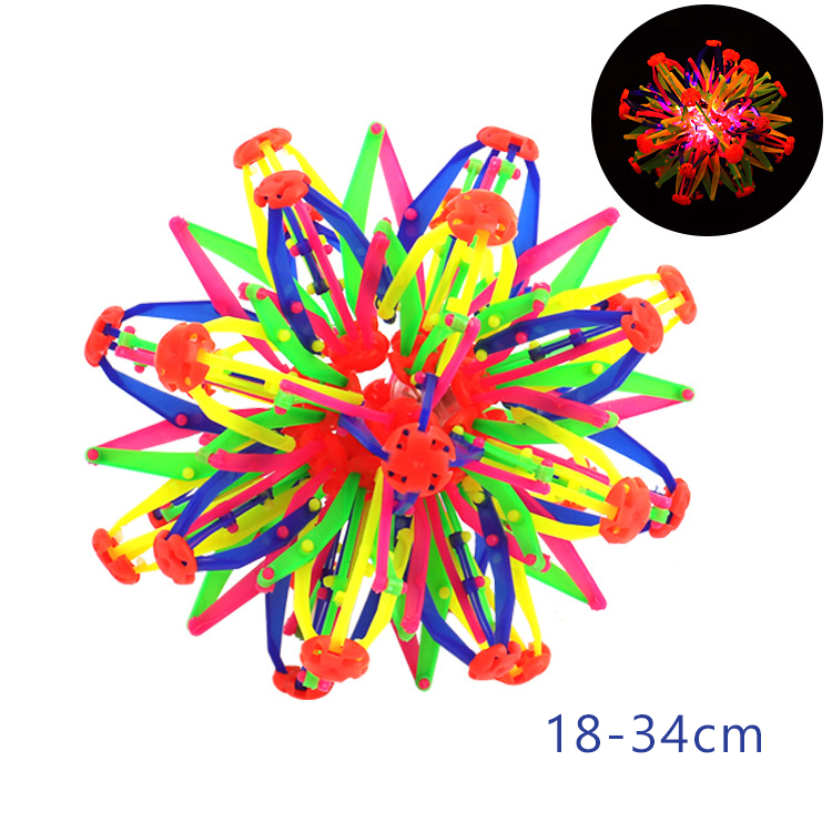 (2 pack)Expandable Breathing Toy Ball,1 Large ball and 1 glowing ball(Can Expand From 18 - 34cm) , Relaxation And Decompression Toys