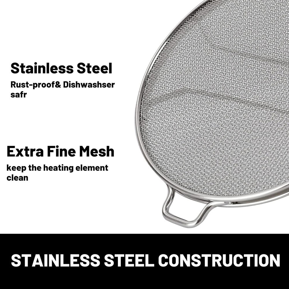 Stainless Steel Splatter Shield for Ninja Foodi IG651, Air Fryer Accessories for Ninja Foodi Smart XL Pro 7 in 1 Indoor Grill