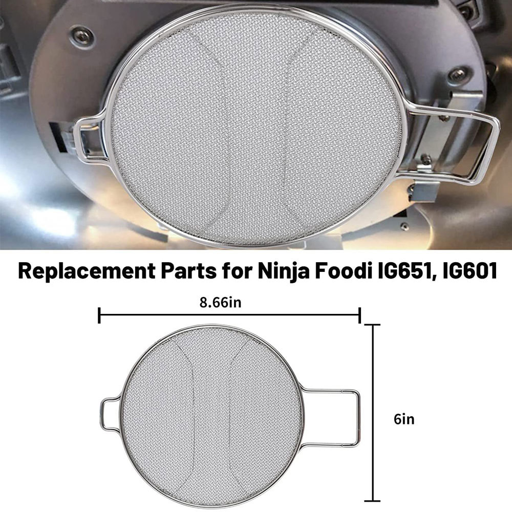 Stainless Steel Splatter Shield for Ninja Foodi IG651, Air Fryer Accessories for Ninja Foodi Smart XL Pro 7 in 1 Indoor Grill