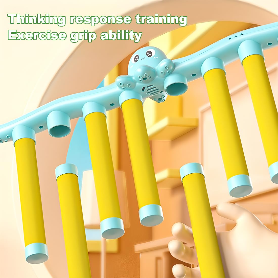 Reaction Stick Catch Training Game Hand Eye Coordination Reflex Training Game 3 Adjustable Speeds,Game Stick Toy Color Red