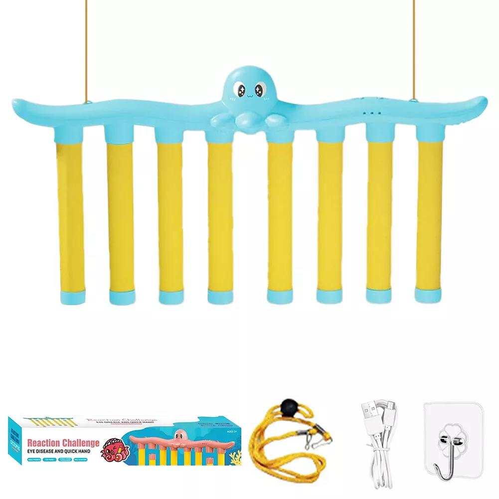 Reaction Stick Catch Training Game Hand Eye Coordination Reflex Training Game 3 Adjustable Speeds, Game Stick Toy Color BLUE
