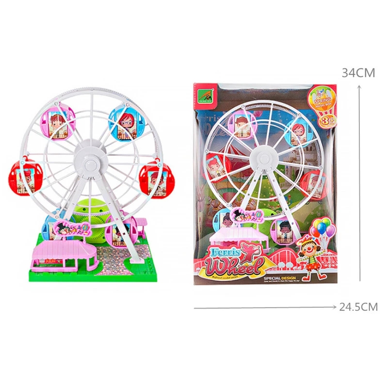 Rotating Ferris Wheel Creative Music Box Toy Playground Dollhouse For Kid Best Education Toy Gifts