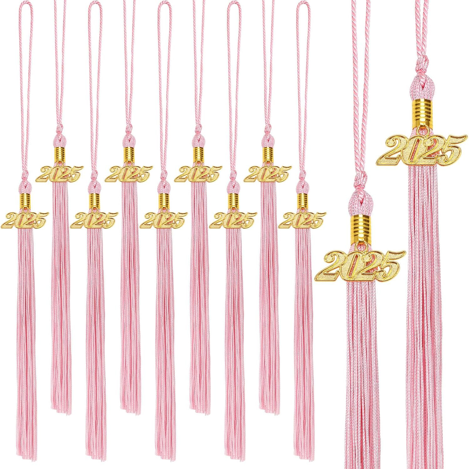2025 Graduation Tassels,10Pcs Graduation Cap Tassels 2025 Grad Graduation Tassels for 2025 Graduation Ceremonies Accessories (Pink)