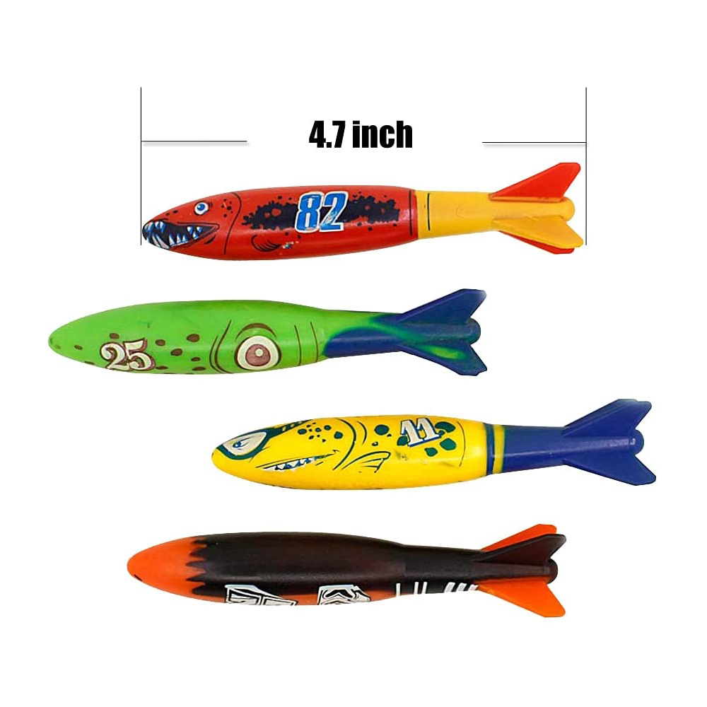Pool Toy, Shark Torpedo Sharks Underwater Swimming Toy, Pack of 4