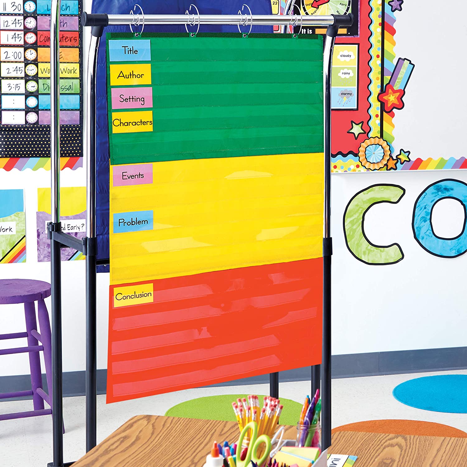 Adjustable Pocket Chart | Multi-Purpose Educational And Organizational Tool