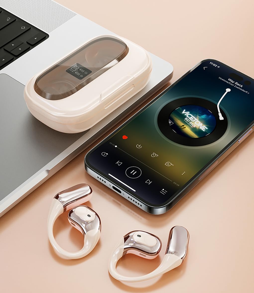 Ai Translator Earbuds Translation Headphones Real-Time 144 Languages with Online Offline Adjustable Ear-Hook,Black