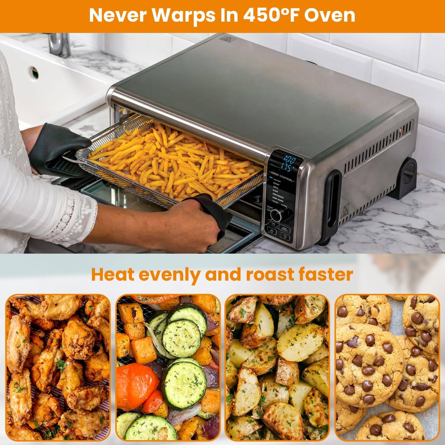 Ninja Foodi Replacement Air Fryer Oven Basket, Original Replacement Baking Trays for NINJA DT201 DT251 Foodi Digital Air Fryer Oven