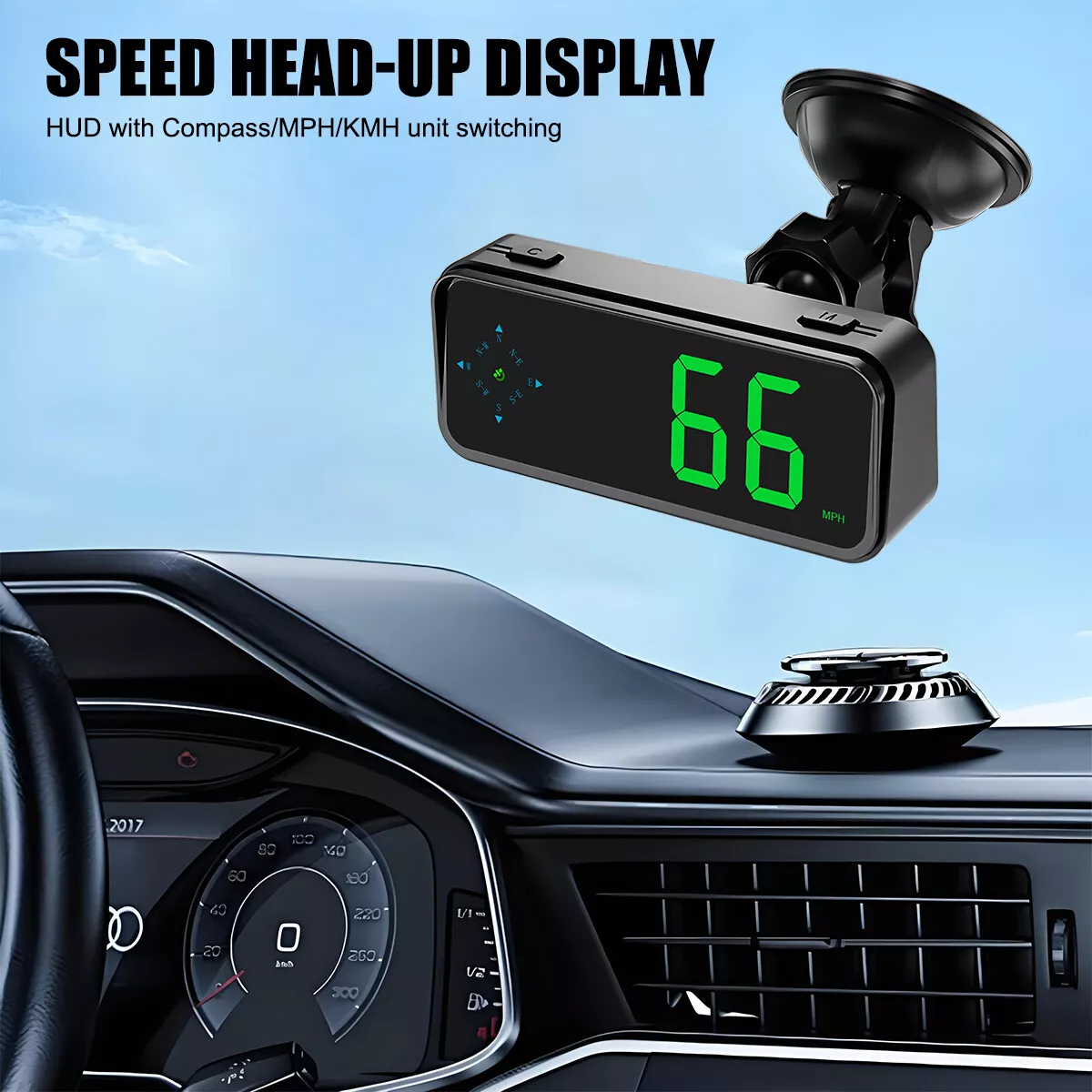 Universal Smart Digital Car HUD GPS Speedometer Car HUD Head-Up Display MPH Compass