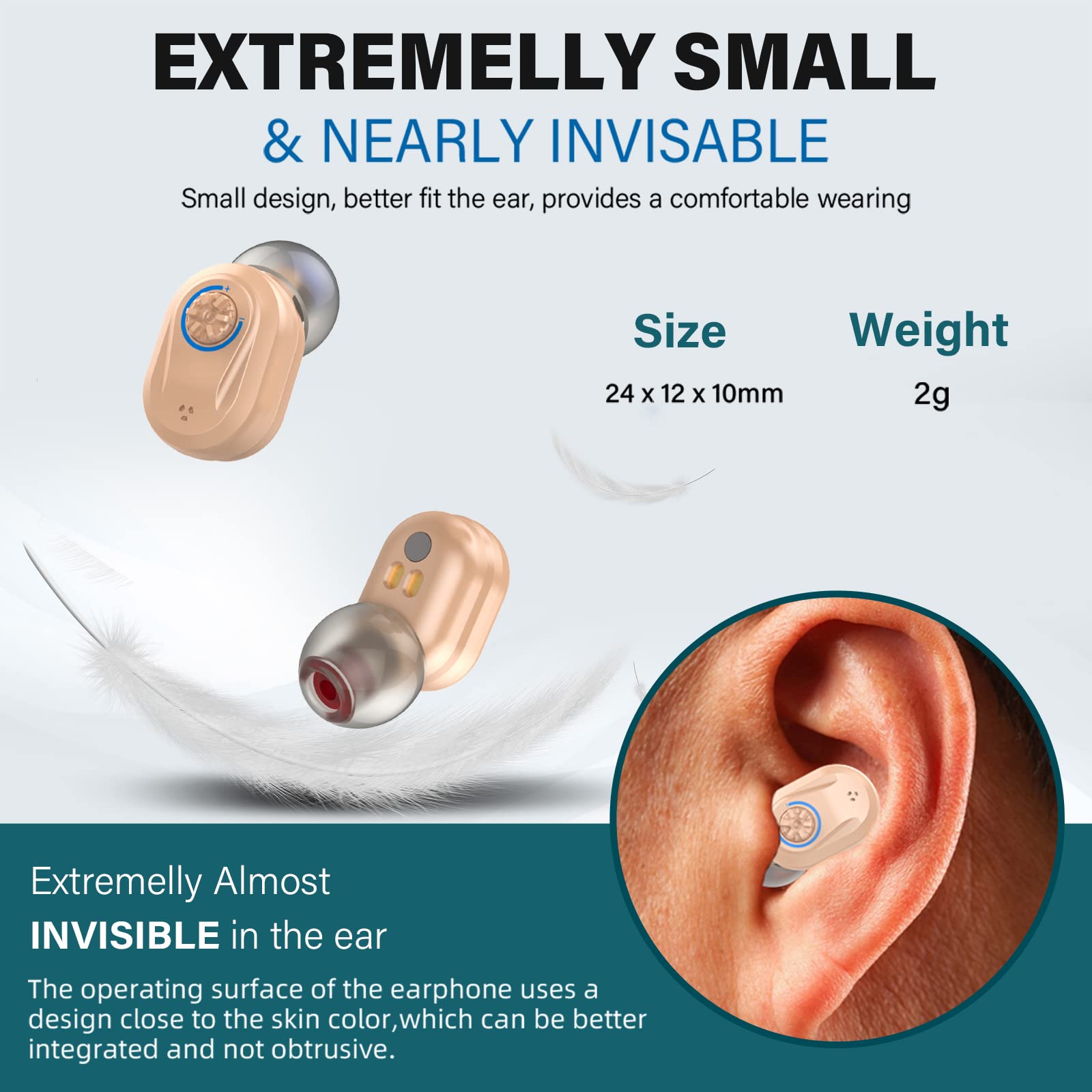 Hearing Aids for Seniors Rechargeable with Noise Cancelling,Hearing Amplifier for Adults with Severe Hearing Loss,16 Channels Digital Chip Sound Process