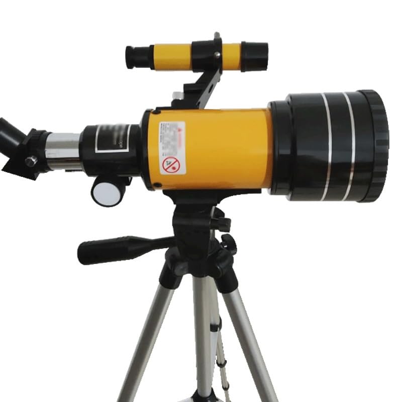 70mm Aperture 100mm Focal Length 15-150x Magnification Telescope with Multi-Layer Broadband Coating Extendable Tripod Christmas Birthday Kids Gift