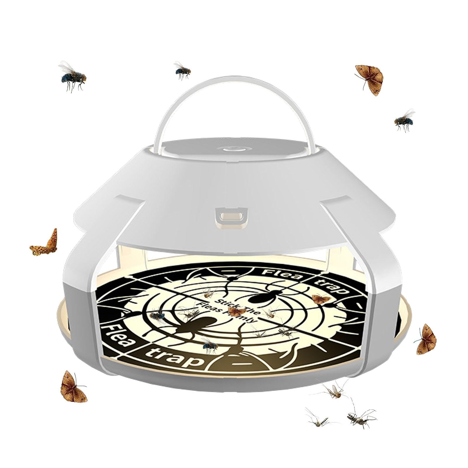 Flea Traps for Inside Your Home with Light,Flea Light Trap for Bug USB Charing Insect Pest Control Traps for Kitchen,Living Room,Balcony and Bedroom