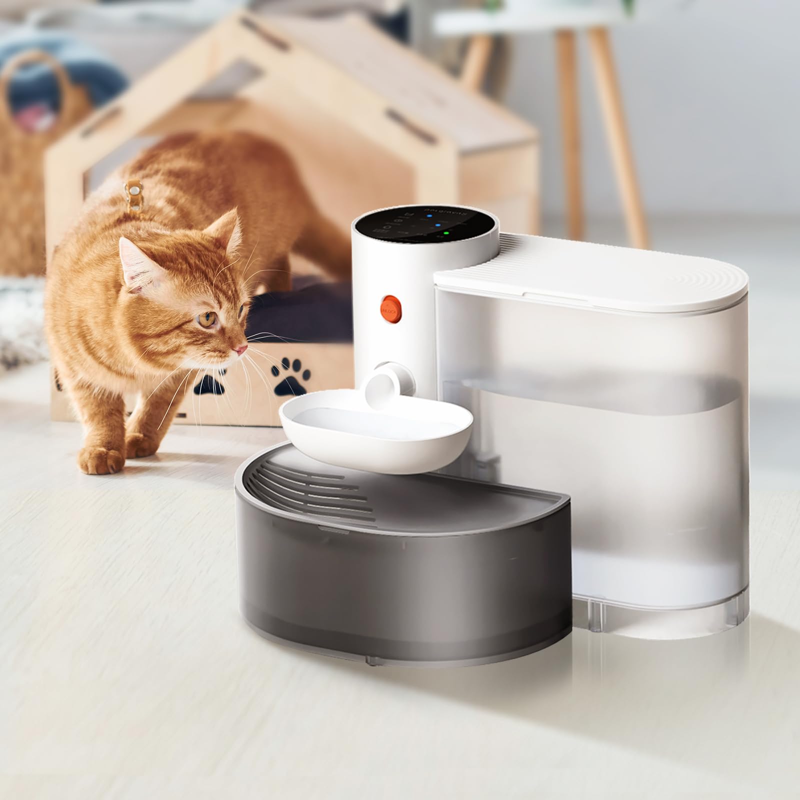 Automatic Pet Fountain 3L Wireless Rechargeable Water Dispenser Dogs Cats Anti Accidental Touch Large Smart Quiet Hygienic Drinking Bowl