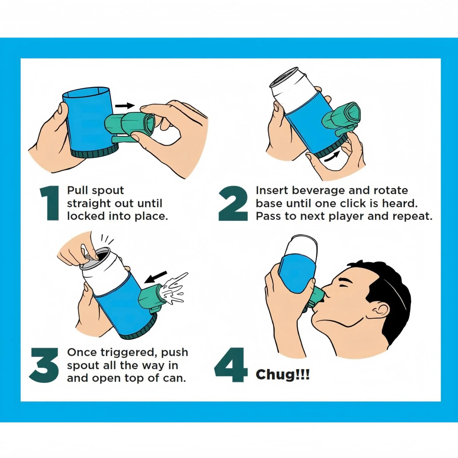 Turntable Drinking Game for Party, Randomized Beer Shotguns Party Game, Fun Bachelor Party Gift for BBQ Pregame