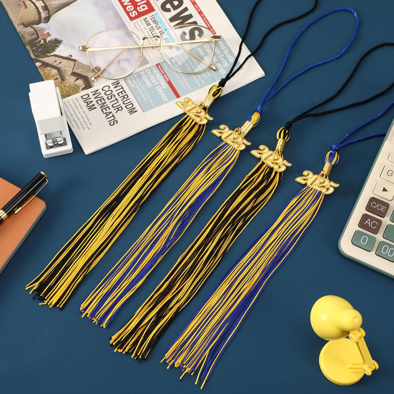 2025 Graduation Tassel,1Pcs Graduation Cap Tassel 2025 Grad Graduation Tassel for 2025 Graduation Ceremonies Accessories (Gold Blue)
