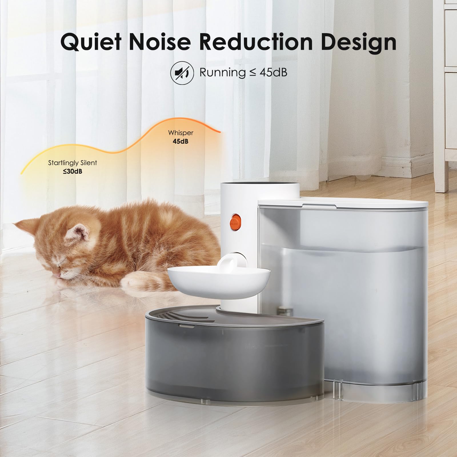 Automatic Pet Fountain 3L Wireless Rechargeable Water Dispenser Dogs Cats Anti Accidental Touch Large Smart Quiet Hygienic Drinking Bowl