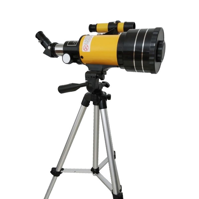 70mm Aperture 100mm Focal Length 15-150x Magnification Telescope with Multi-Layer Broadband Coating Extendable Tripod Christmas Birthday Kids Gift